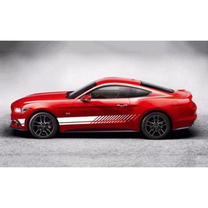 車 サイド ステッカー 2ｍ デカール ストライプ スポーティ 防水 ブラック レッド ホワイト |  | 05