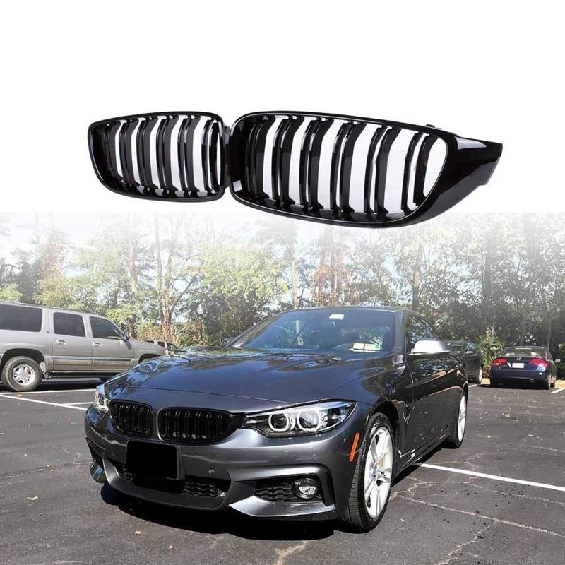 BMW キドニーグリル 4シリーズ F32 F33 F36 F80 F82 M4 F80 Mスポーツ グロスブラック ダブルフィン 純正交換 |  | 02