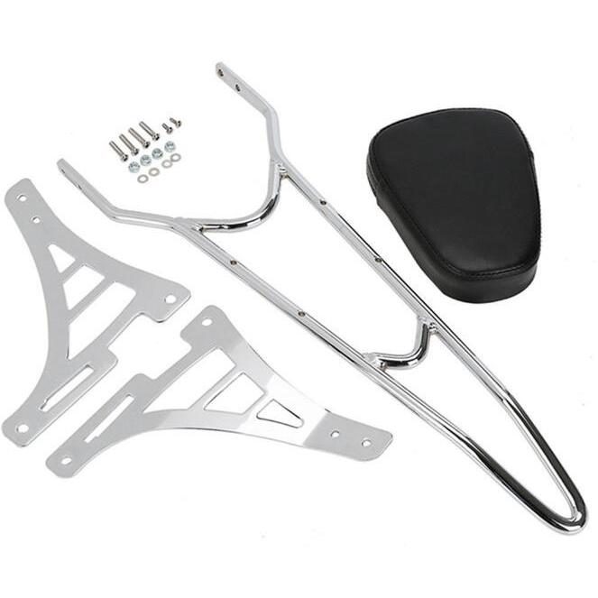 ハーレー XL883 1200 04-15 クロームリア 背もたれ パッド シーシーバー クッション |  | 01