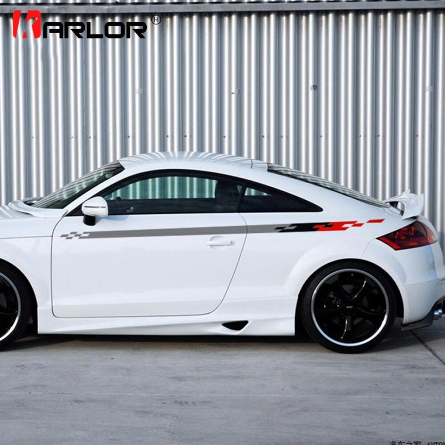 デカール ステッカー ビニール シール フィルム 車体 ボディ サイド ドア ライン 装飾 外装 自動車 A3 A4 Q5 カローラ シビック フォード | 