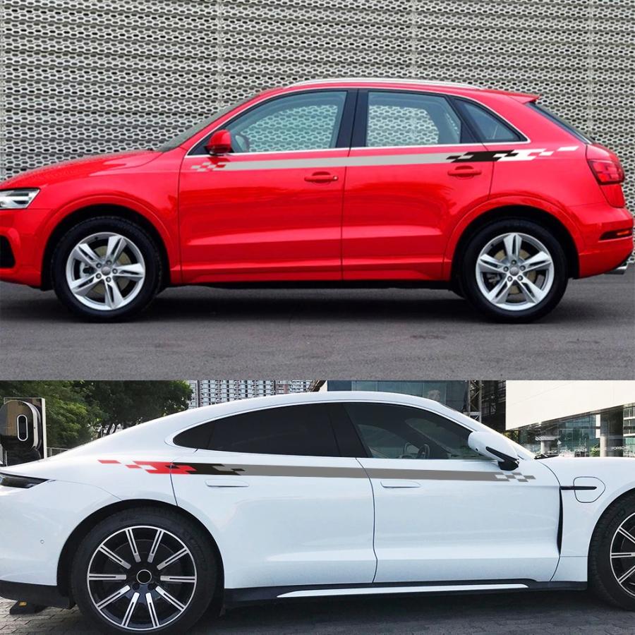 デカール ステッカー ビニール シール フィルム 車体 ボディ サイド ドア ライン 装飾 外装 自動車 A3 A4 Q5 カローラ シビック フォード |  | 05