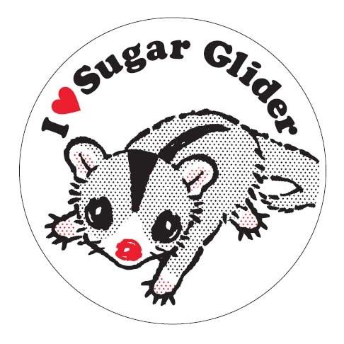 送料無料 当日発送可能 I Love モモンガステッカー 白 結婚祝い