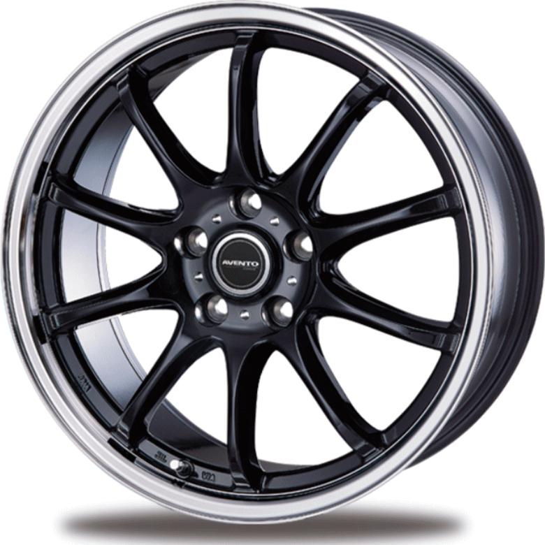 AVENTO FF-10 1875+T39 5-114.3 BK/RP トヨタ純正R14球面ボルト