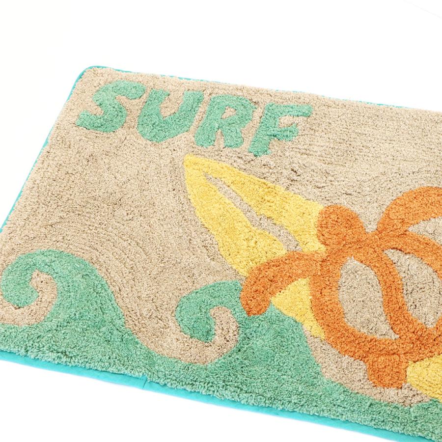【宅急便発送商品】ウェーブ×ホヌ サーフマット/ハワイアン/SURF/カメ/波柄/玄関マット |  | 02