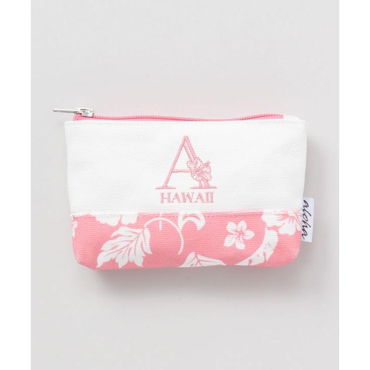 【メール便送料無料】アロアロイニシャルポーチ/ハワイ/ハイビスカス/プレゼント/コスメポーチ/HAWAII |  | 01