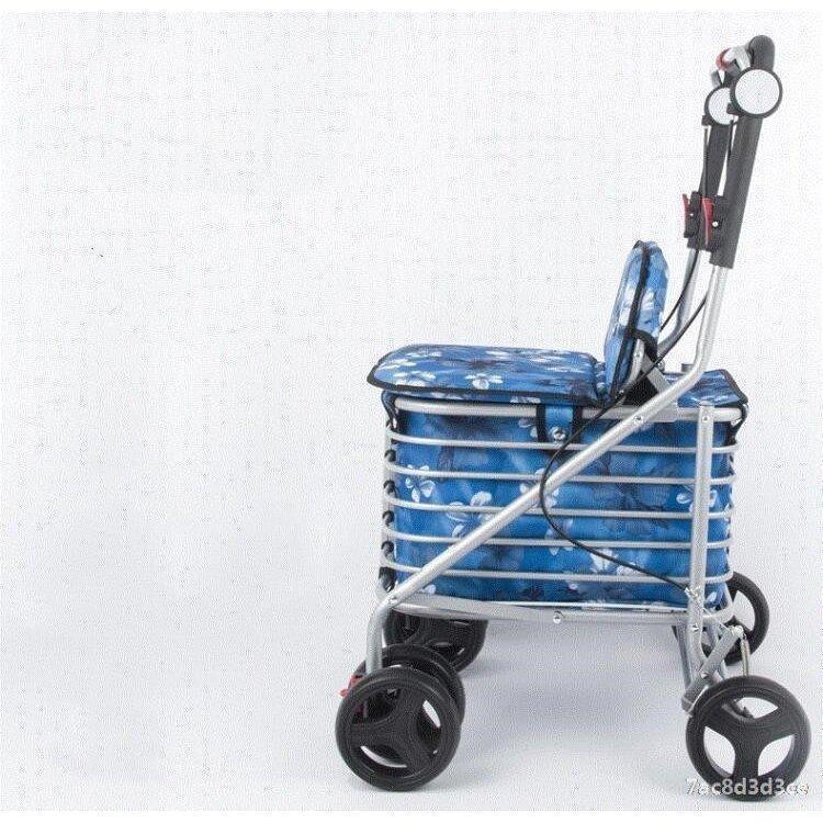 シルバーカー ワイヤーカート 座れる バッグ付き アルミ製