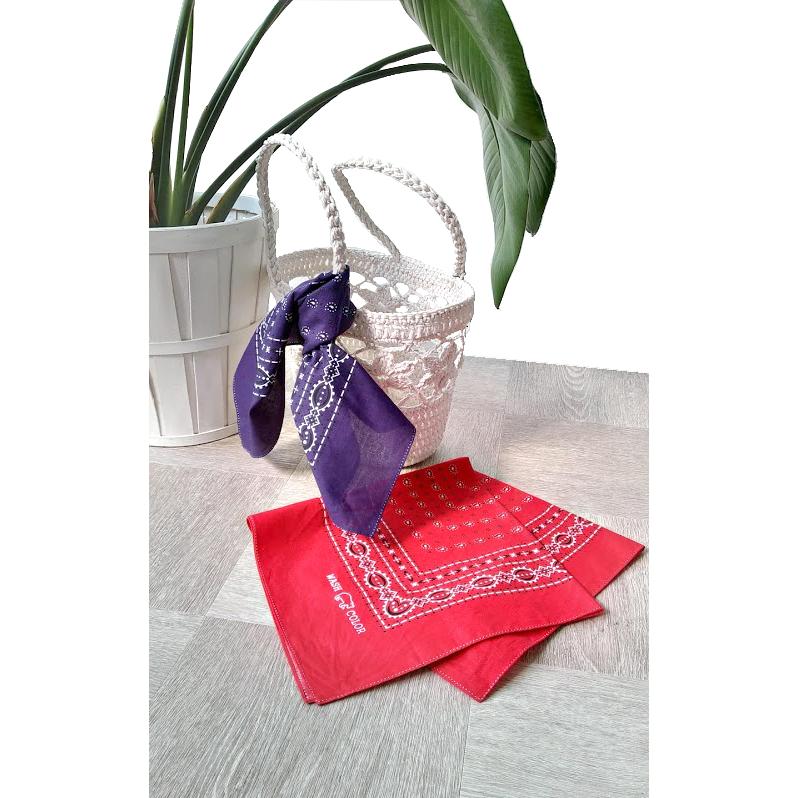 バンダナ 日本製 コットン 綿 スクエア バッグ カバン 53cm アウトドア