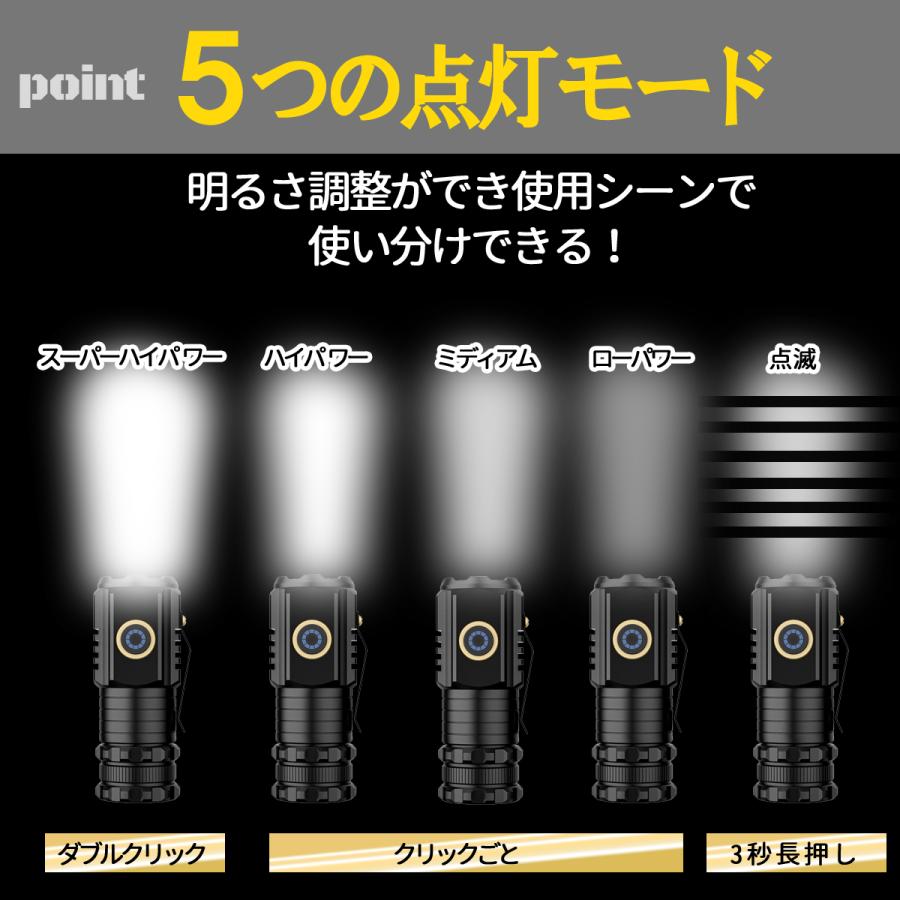 懐中電灯 led 強力 充電式 LEDライト 小型 軍用 最強 ミニ LED 懐中電灯 led 強力 充電式 LEDライト 小型 軍用 最強 ミニ LED