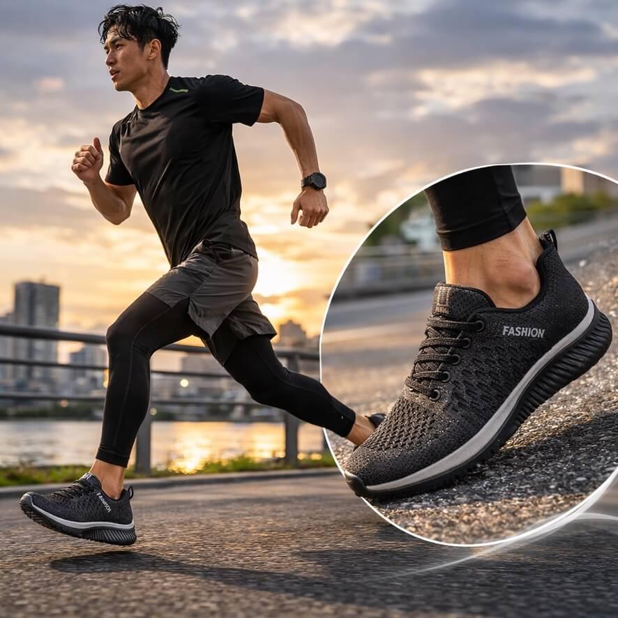 【美品】 y2kトレーニングシューズ 27.5㎝　スニーカー 黒 ランニングシューズ メンズ スニーカー ウォーキングシューズ