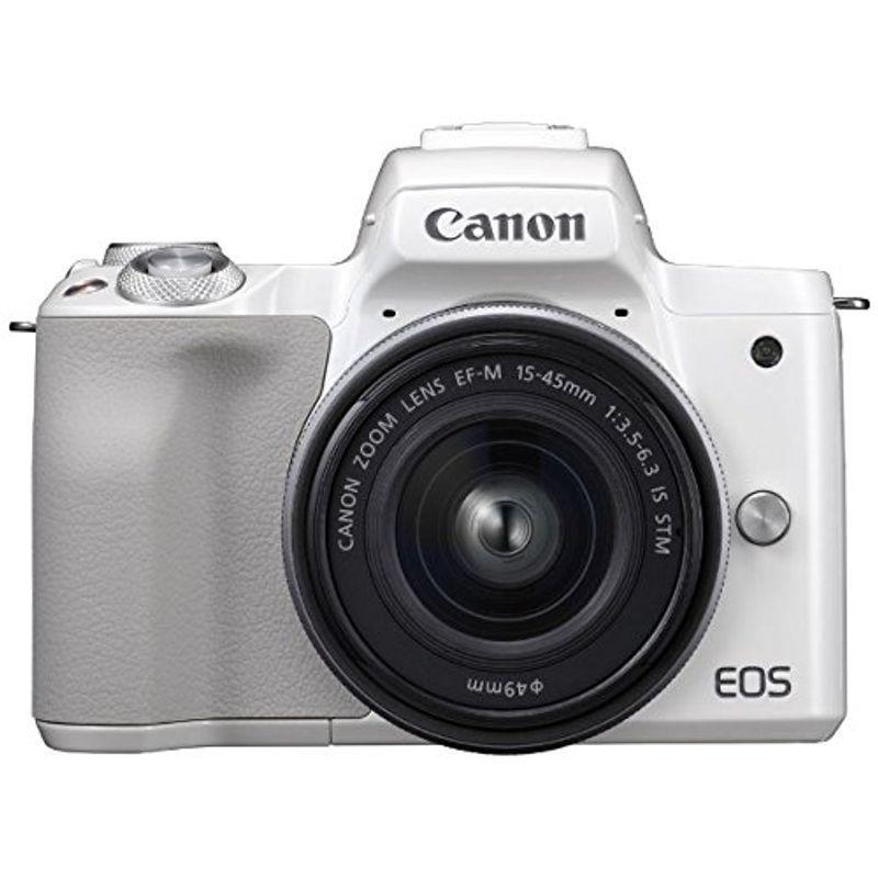 美品EOSKiss M2 EF-M15-45 IS STMレンズキット ホワイト キヤノン EOS Kiss M EF-M15-45 IS STM レンズキット (ホワイト/ミラー