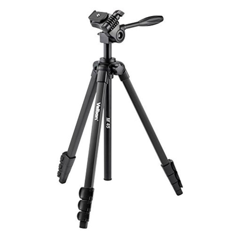 Velbon ファミリー三脚 M45 4段 レバーロック 脚径20mm 小型 3Way雲台