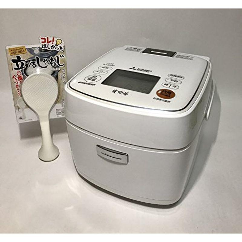 三菱電機 IHジャー炊飯器 備長炭 炭炊釜 3.5合炊き ピュアホワイト NJ 