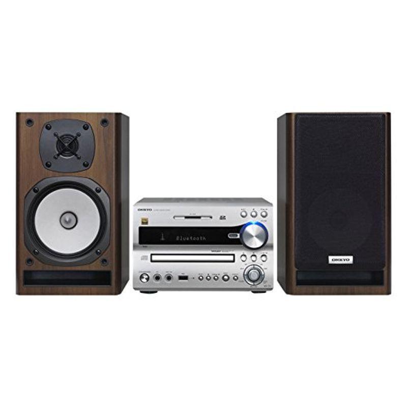 ONKYO Bluetooth/ CD/SD/USB/ハイレゾ対応 ミニコンポ シルバー X