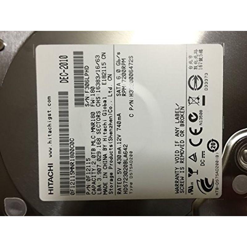 【中古】「非常に良い」HGST HDS723020BLA642 3.5インチ HDD SATA/2TB/7200rpm/64MB/BULK SerialATA6Gbps HGST HDS723020BLA642 3.5インチ HDD SATA/2TB/7200rpm/64MB/BULK