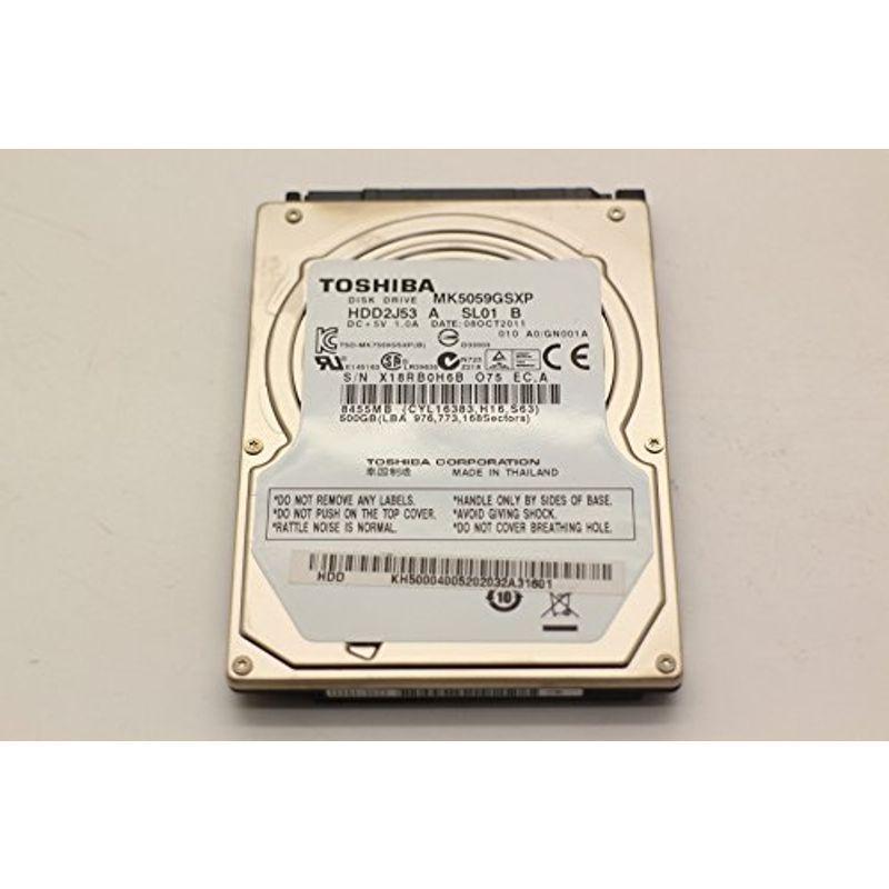 中古 東芝 MK5059GSXP 2.5インチHDD 500GB 本体のみ