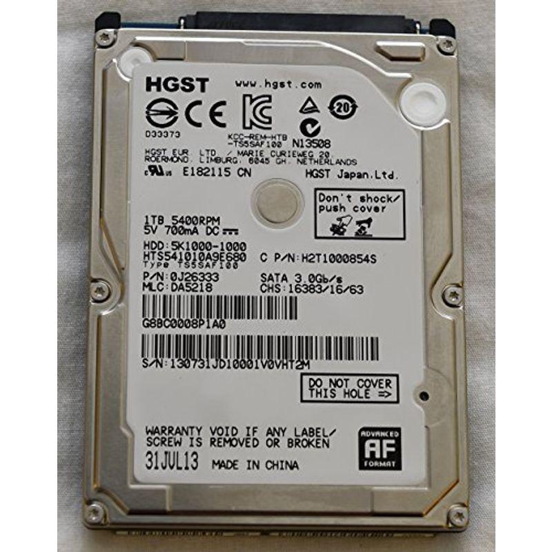 HGST 内蔵型2.5インチSATA HDD 1TB カバーケース付き