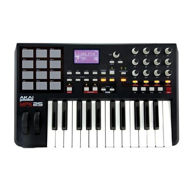 【中古】（非常に良い）Akai Professional MIDIコントローラ(25鍵・12パッド) MPK25 Akai Professional MIDIコントローラ(25鍵・12パッド) MPK25