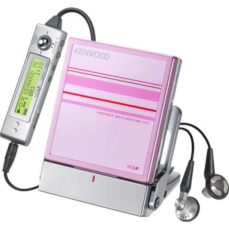 KENWOOD DMC-V33-P ポータブルMDプレイヤー ピンク(中古品) KENWOOD DMC-V33-P ポータブルMDプレイヤー ピンク : スカーレット2021