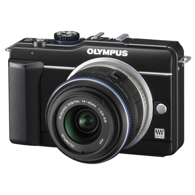 OLYMPUS ミラーレス一眼 E-PL1s レンズキット ブラック LKIT BLK