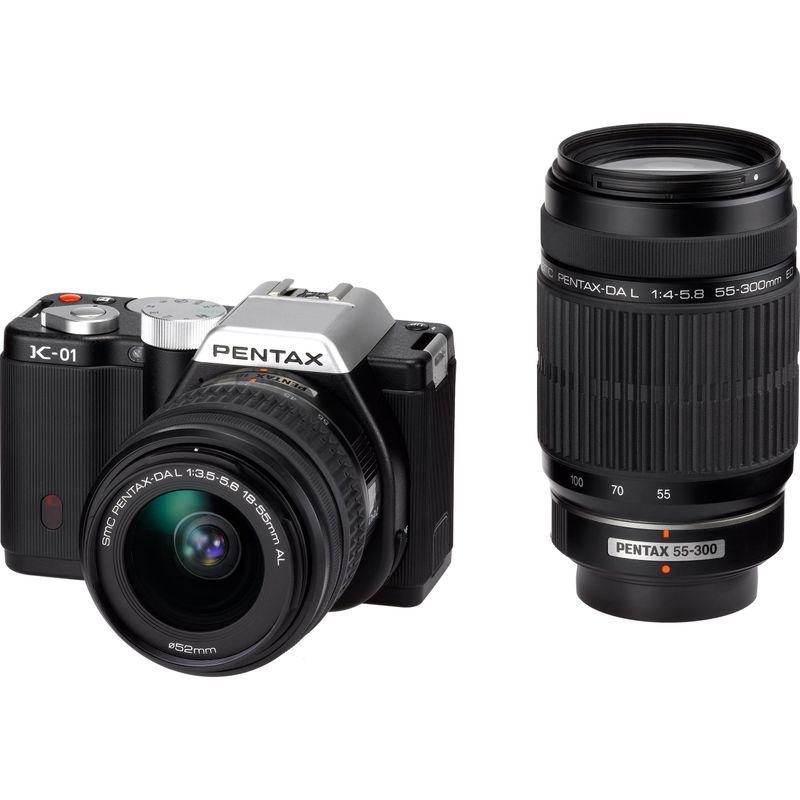 PENTAX ミラーレス一眼カメラ K-01ダブルズームレンズキット ブラック