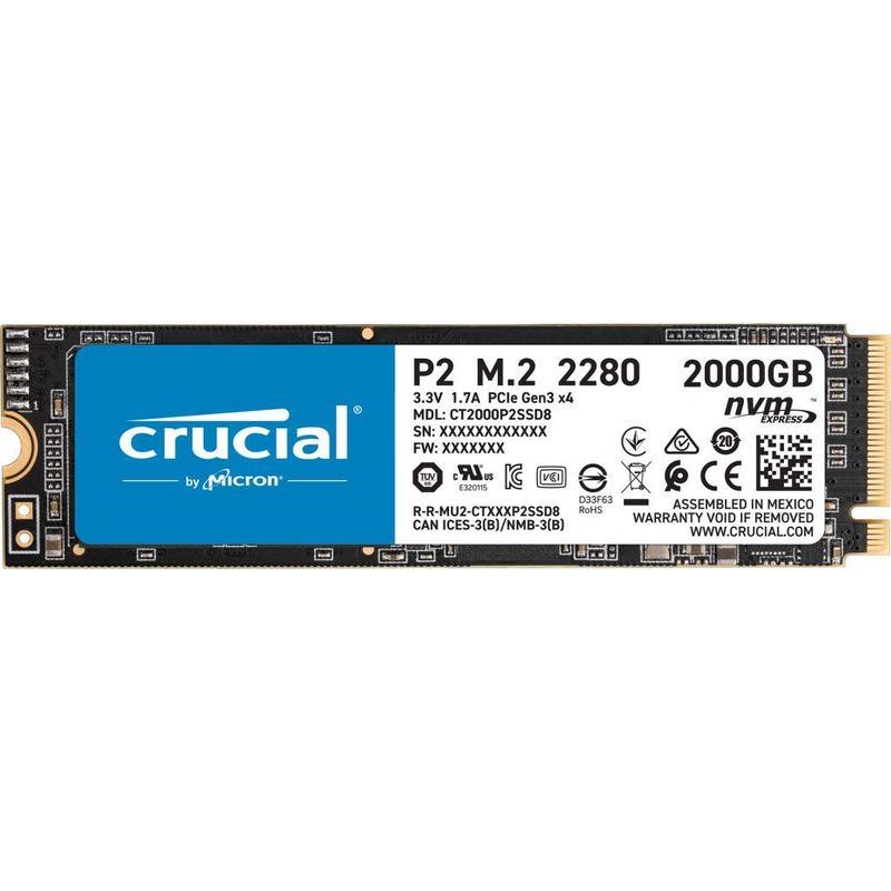 Crucial SSD P2シリーズ 2TB M.2 NVMe接続 正規代理店保証品