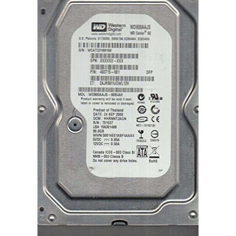 WD Caviar SE wd800aajs60b4?a0?80?GB SATAハードdrive hhnnht2cg