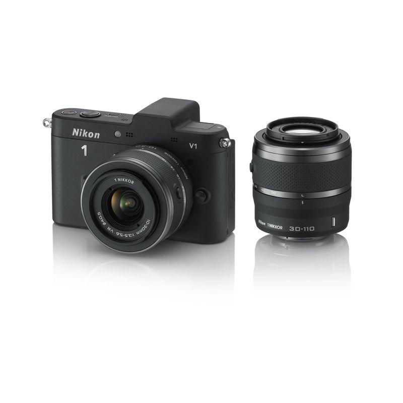 Nikon ミラーレス一眼カメラ Nikon 1 (ニコンワン) V1 (ブイワン) ダブルズームキット ブラック N1 V1WZ BK tf8su2k Nikon ミラーレス一眼カメラ 1 (ニコンワン) V1 (ブイワン) ダブル