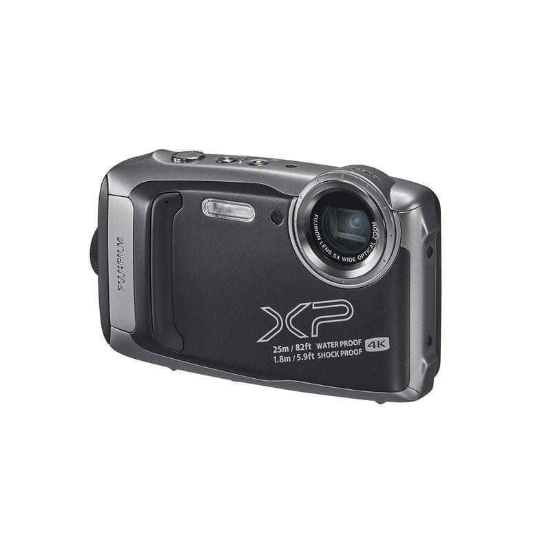 FUJIFILM 防水カメラ XP140 ダークシルバー FX-XP140DS : スカーレット