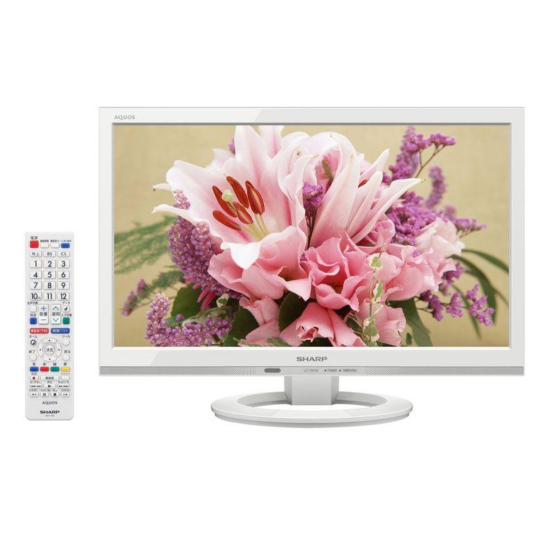 シャープ 19V型 液晶 テレビ AQUOS LC-19K30-W ハイビジョン USB外付けHDDへの裏番組録画対応 長時間録画HDD対応2画面表示 2015年モデル シャープ 19V型 液晶 テレビ AQUOS LC-19K30-W ハイビジョン USB外付け