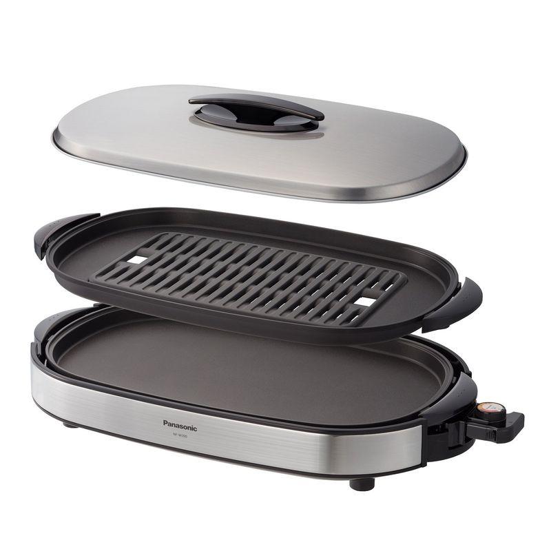 パナソニック ホットプレート 2枚タイプ 平面+焼肉 シルバー NF-W200-S 