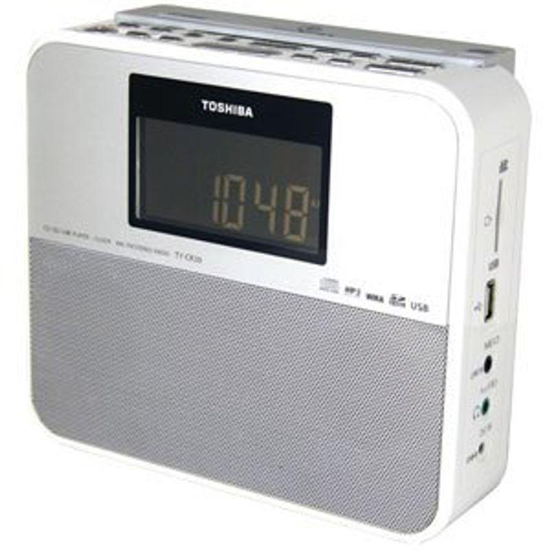 東芝 SD/USB/CDクロックラジオ ホワイト TY-CR30(W) : スカーレット