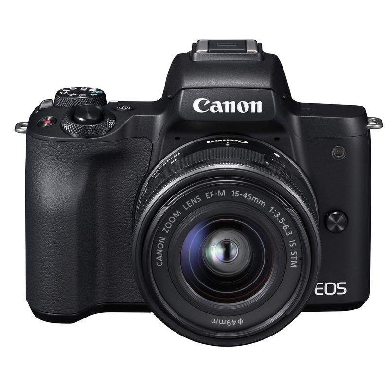 Canon ミラーレス一眼カメラ EOS Kiss M 標準ズームキット ブラック