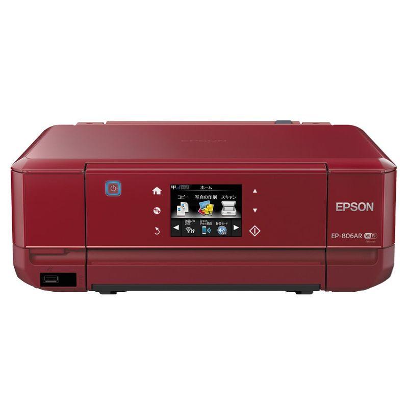 【中古】EPSON インクジェット複合機 Colorio EP-806AR 無線 有線 スマートフォンプリント Wi-Fi Direct レッド EPSON インクジェット複合機 Colorio EP-806AR 無線 有線