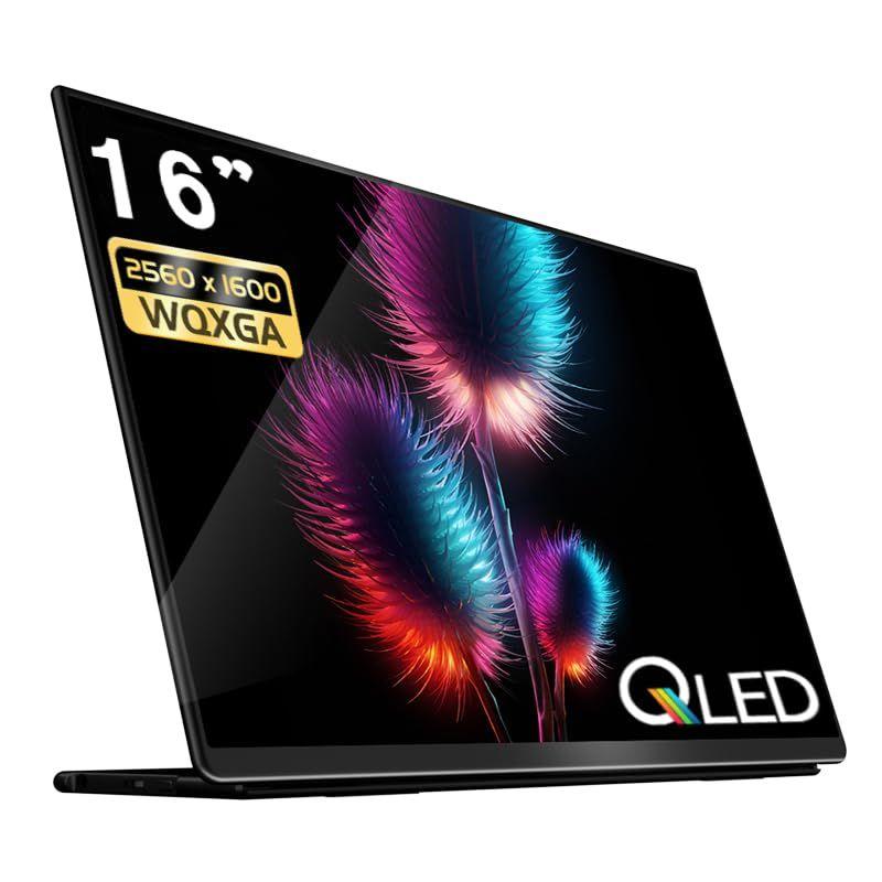 EWEI モバイルモニター 16インチ QLED 2560x1600 EHOMEWEI モバイルモニター WQXGA 16インチ 2K 2560x1600 QLED 量子