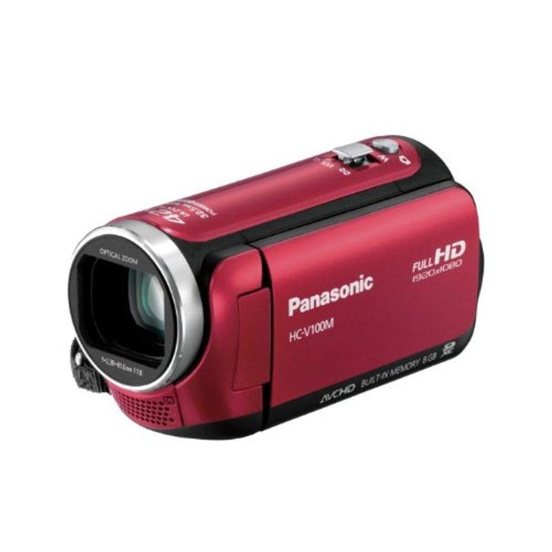 【未使用品！】Panasonic HC-V100M デジタルビデオカメラ レッド パナソニック デジタルハイビジョンビデオカメラ 内蔵メモリー8GB