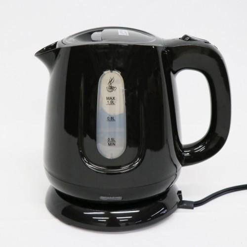 HIRO コードレス電気ケトル HTR-100BK (1台) お湯が沸いたら自動で電源OFF