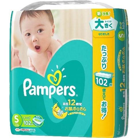 パンパース テープ sサイズ 102枚 3個 セット 計306枚 パンパース テープ S(4~8kg) さらさらケア 306枚 (102枚×3)
