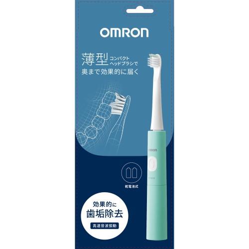 オムロンヘルスケア 音波式電動歯ブラシ 乾電池式 ミントグリーン HT