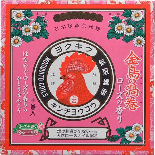 T 金鳥の渦巻 ローズの香り 10巻入 蚊取線香 Scb 通販 Yahoo ショッピング