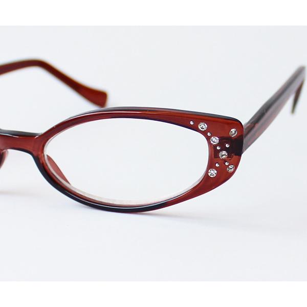 Baylineラインストーン付クリアカラーデザインオーバルフレームリーディンググラス クロコ調ソフトケース 老眼鏡 おしゃれ レディース プレゼント 母の日 敬老 |  | 11