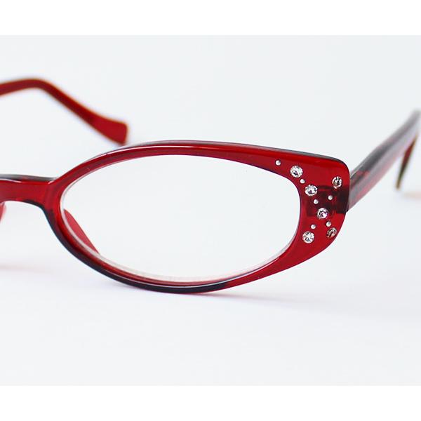 Baylineラインストーン付クリアカラーデザインオーバルフレームリーディンググラス クロコ調ソフトケース 老眼鏡 おしゃれ レディース プレゼント 母の日 敬老 |  | 12