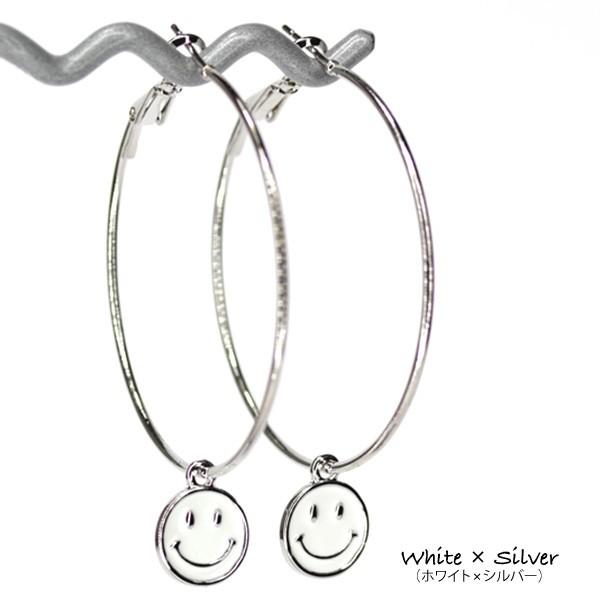 スマイル フープピアス スマイルマーク smile ニコちゃん【あすつく