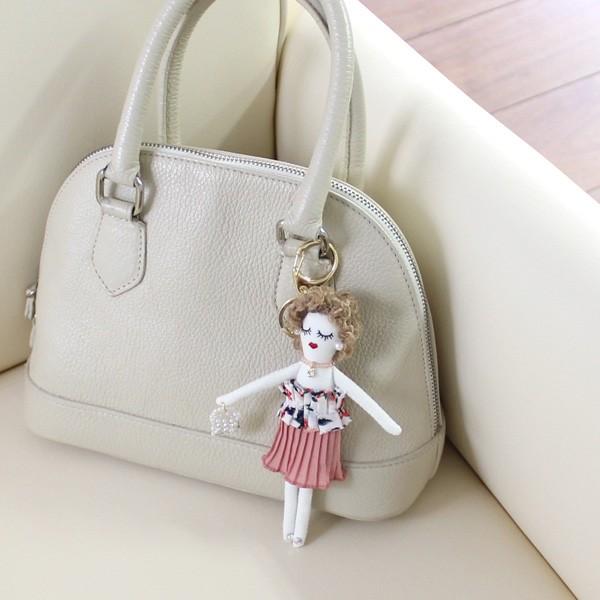 SALE】ドールバッグチャーム ベアトップドレス パール 花 ビジュー