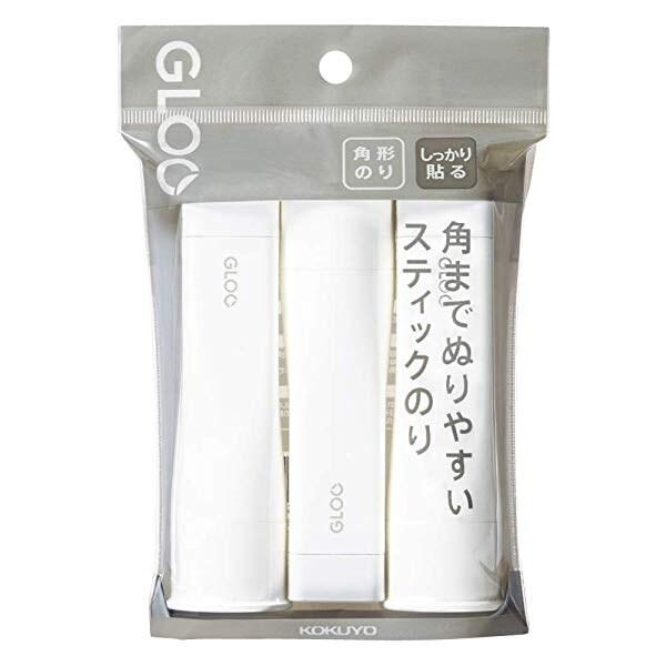 コクヨ GLOO(グルー) スティックのり しっかり貼る Mサイズ 3個パック [02] 〔合計1100円以上で購入可〕 | 