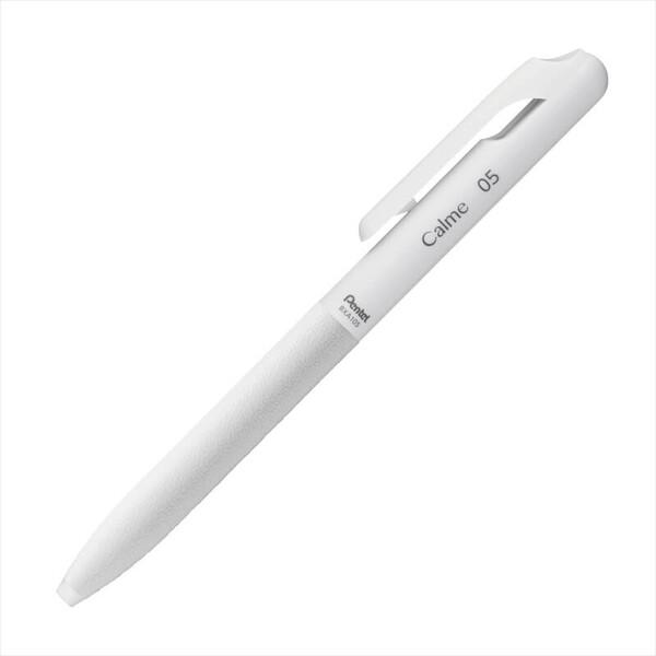 ぺんてる 油性 ボールペン Calme 0.5mm 黒インク ホワイト [02] 〔合計1100円以上で購入可〕 | 