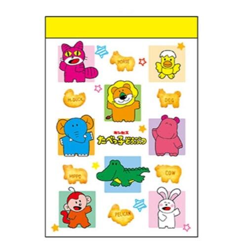 たべっ子どうぶつ メモ帳 スクエア 4柄 100枚綴り キャラクター
