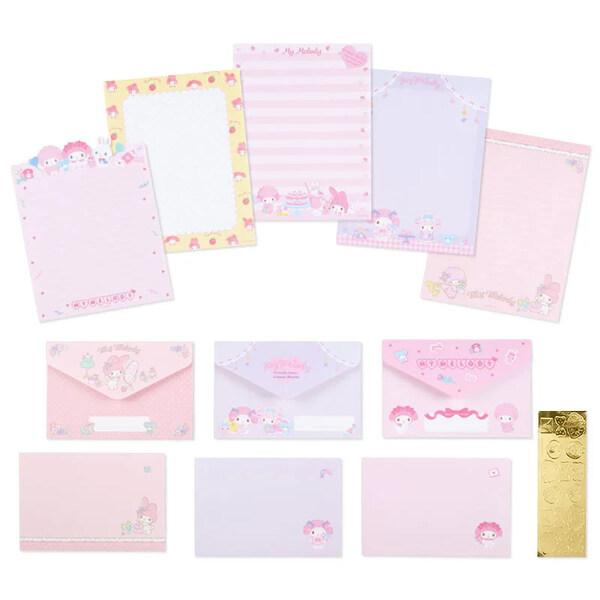 【激レア！】平成レトロ マイメロディ 封筒セット かわいい　メモ帳レターサンリオ マイメロディ レターセット 便箋×5柄 封筒×3柄 シール付 ボリューム