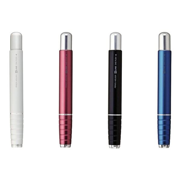 鉛筆ホルダー 補助軸 ワンプッシュ すべり止め加工 クツワ [02] 〔合計