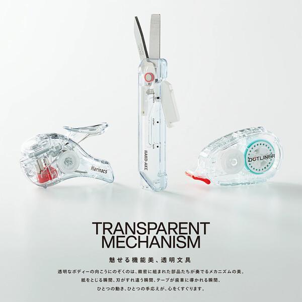 TRANSPARENT MECHANISM 2Way携帯ハサミ ハコアケ スタンダード刃 全4色