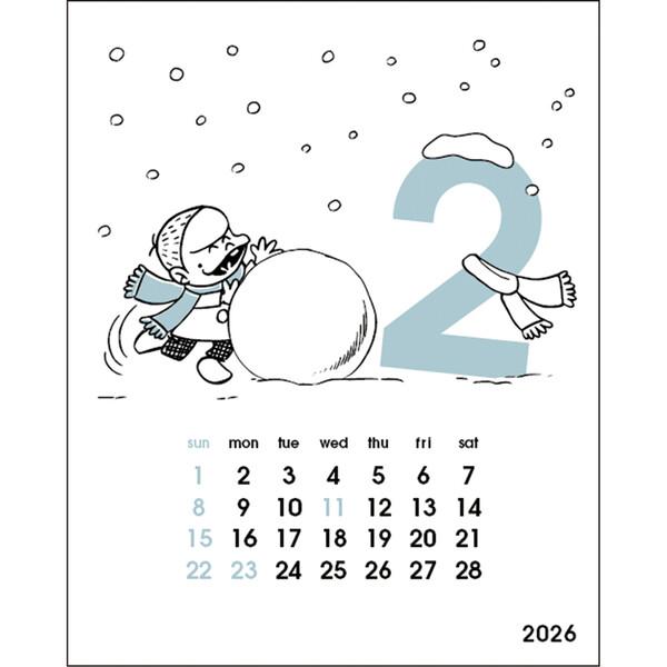赤塚不二夫 2026年 カレンダー 卓上 FUJIO AKATSUKA リング デスク